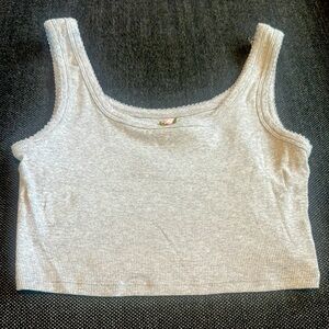 PAC SUN Gray Cropped Women's Tank with rosette / size M